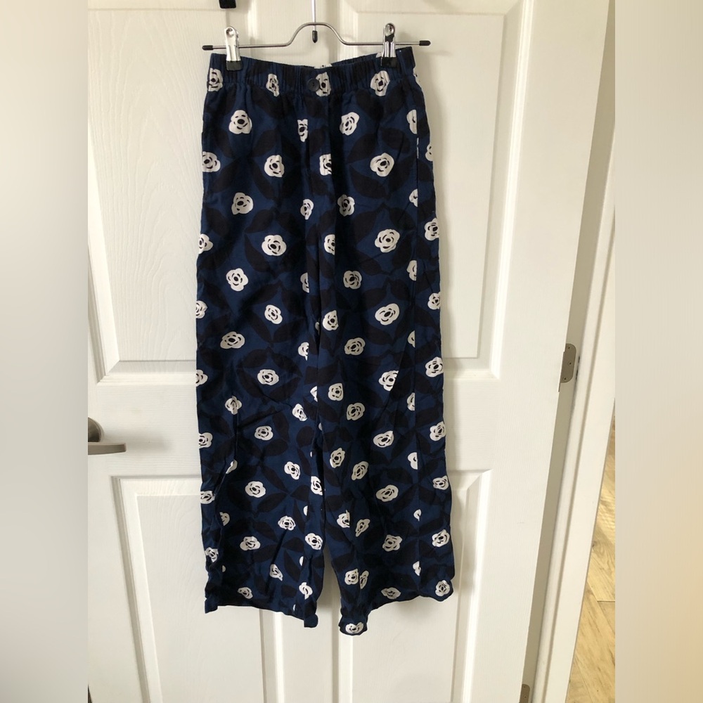 Marimekko Uniqlo flannel pants cropped